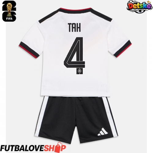 Dres Nemecko Jonathan Tah #4 Domáci pre deti MS 2026 Krátky Rukáv (+ trenírky)